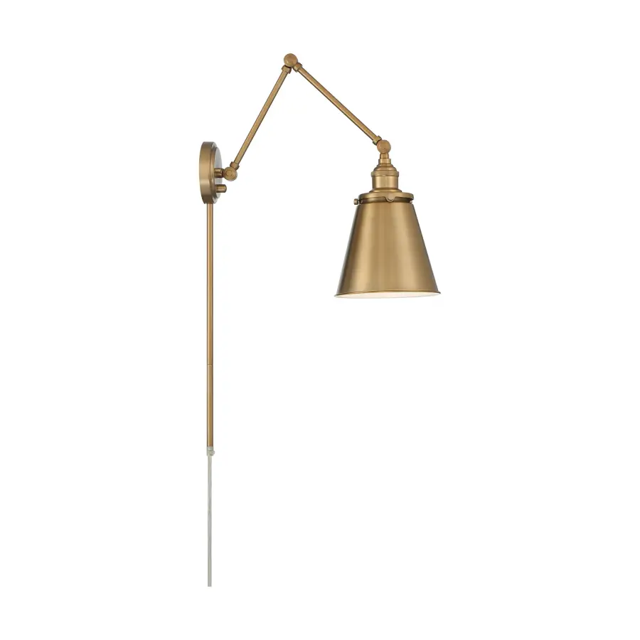 Bayard Swing Arm Wall Lamp in Burnished Brass - Image 5
