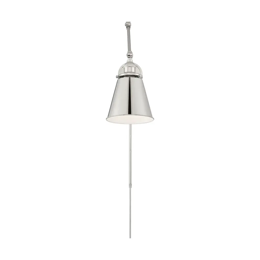 Bayard Swing Arm Wall Lamp in Polished Nickel - Image 2