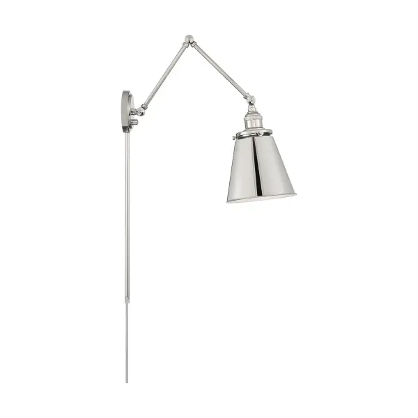 Bayard Swing Arm Wall Lamp in Polished Nickel - Image 4