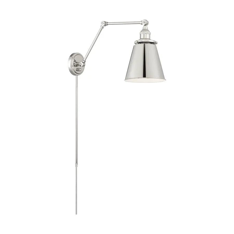 Bayard Swing Arm Wall Lamp in Polished Nickel - Image 5