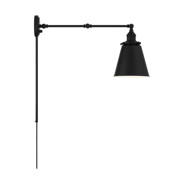 Bayard Swing Arm Wall Lamp in Matte Black - Image 3