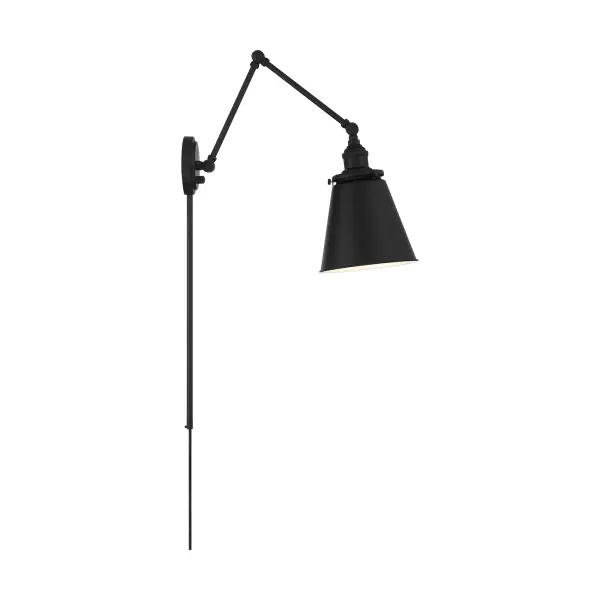 Bayard Swing Arm Wall Lamp in Matte Black - Image 4