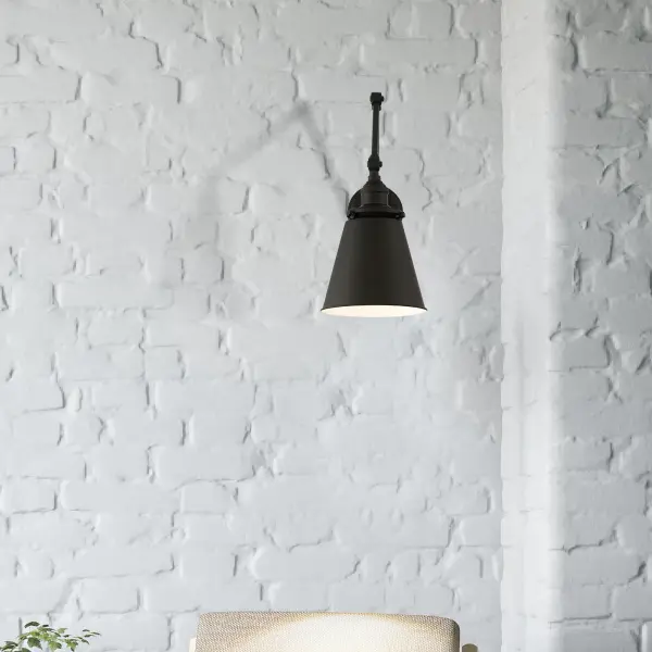 Bayard Swing Arm Wall Lamp in Matte Black - Image 9