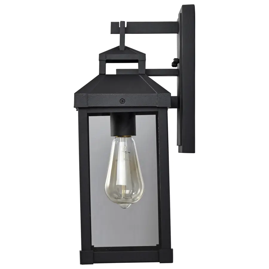 Corning 1-Light Medium Outdoor Wall Lantern in Matte Black - Image 3