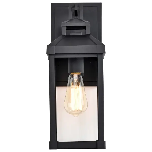 Corning 1-Light Medium Outdoor Wall Lantern in Matte Black - Image 5