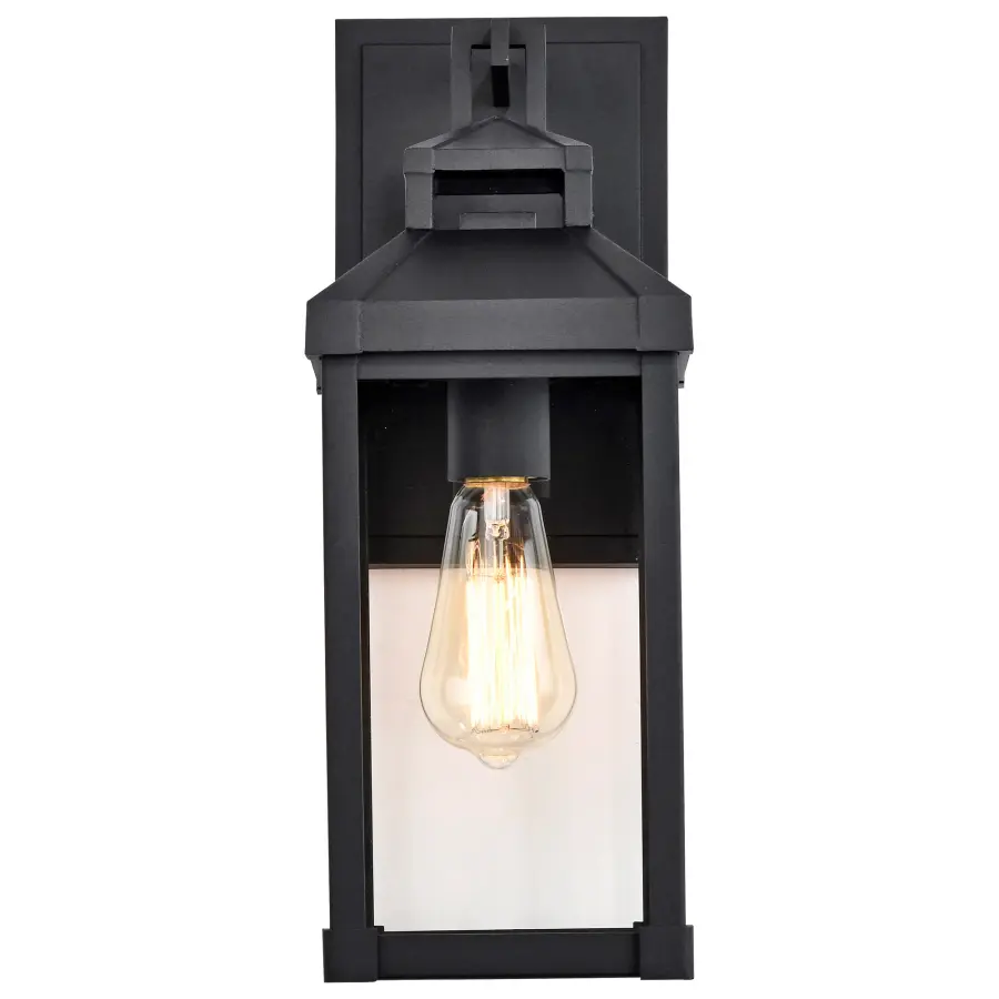 Corning 1-Light Medium Outdoor Wall Lantern in Matte Black - Image 5