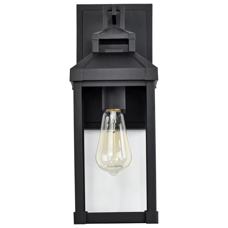 Corning 1-Light Medium Outdoor Wall Lantern in Matte Black - Image 6