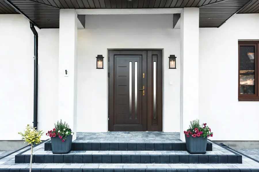 Sullivan Medium Wall Lantern - Matte Black with Clear Seeded Glass - Image 11