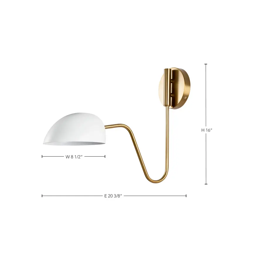 Trilby Adjustable Swing Arm Wall Sconce - Image 15