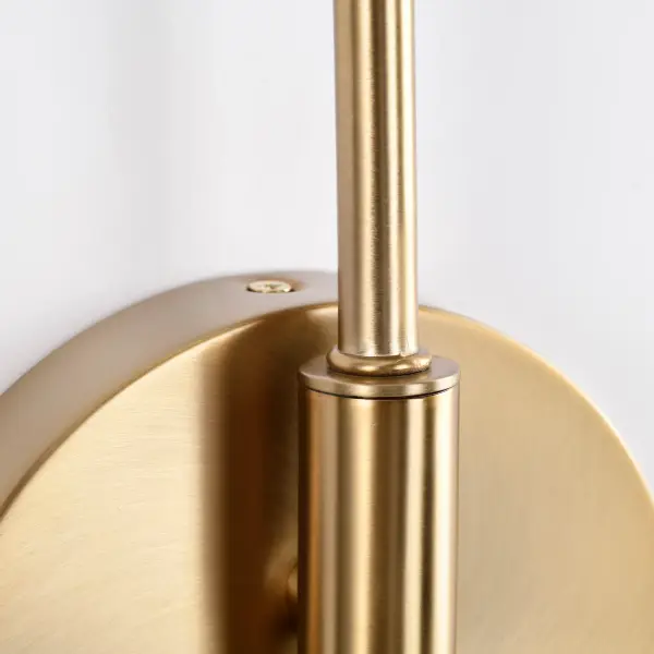 Trilby 2-Light Adjustable Wall Sconce in Matte Black with Burnished Brass - Image 7