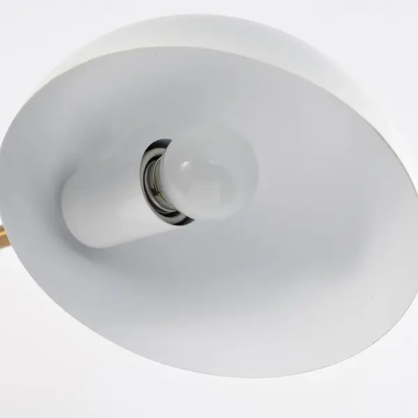 Trilby 2-Light Adjustable Wall Sconce in Matte White with Burnished Brass - Image 10