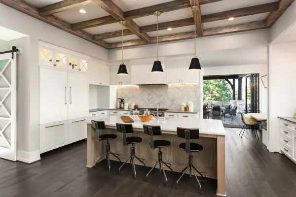 Dover Small Pendant Light in Black with Vintage Brass - Image 5