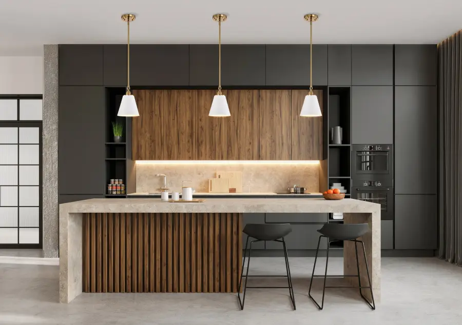 Dover Small Pendant Light in White with Vintage Brass - Image 6