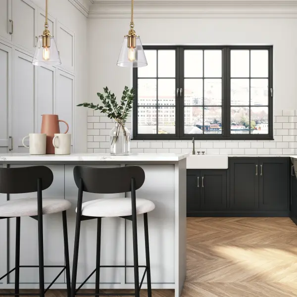 Dover Small Pendant Light in Vintage Brass with Clear Glass - Image 7