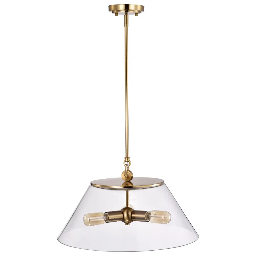 Dover Large Pendant - 3 Light with Clear Glass - Image 2