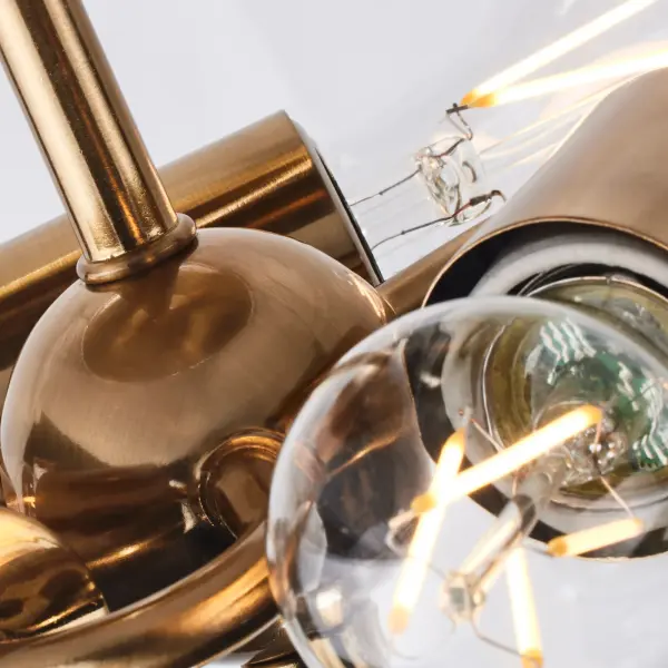 Dover 3-Light Small Flush Mount in Vintage Brass with Clear Glass - Image 15
