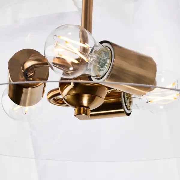 Dover 3-Light Small Flush Mount in Vintage Brass with Clear Glass - Image 16