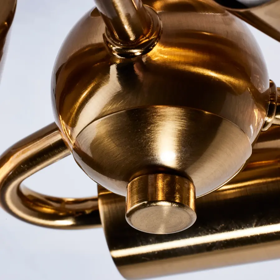 Dover 3-Light Small Flush Mount in Vintage Brass with Clear Glass - Image 7