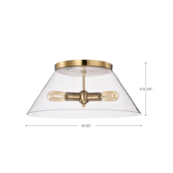 Dover Large Flush Mount - 3 Light - Image 8