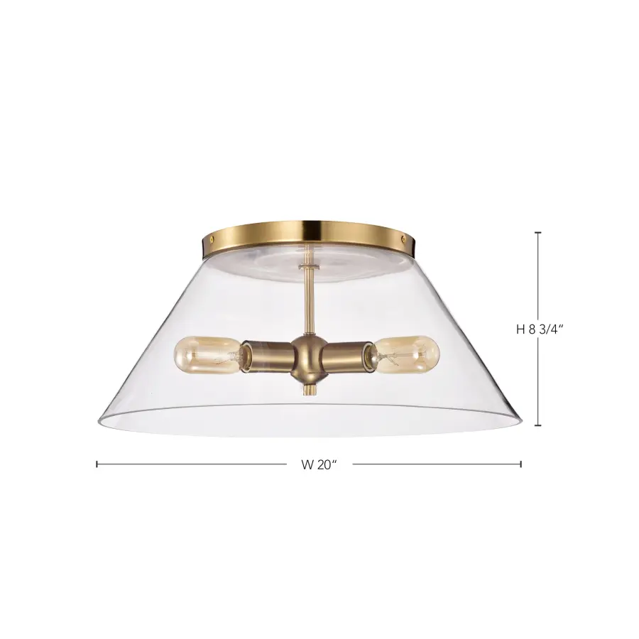 Dover Large Flush Mount - 3 Light - Image 8