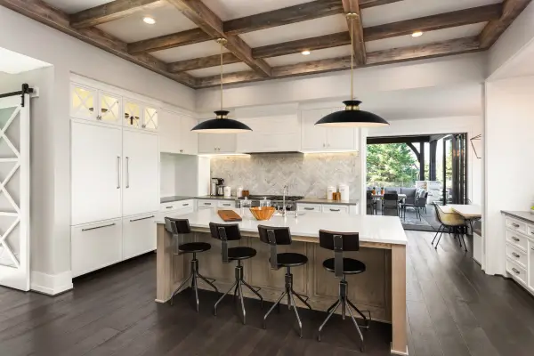 Perkins Large Pendant - Matte Black with Burnished Brass - Image 5