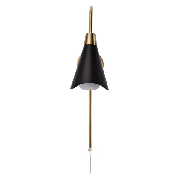 Tango 1-Light Wall Sconce in Matte Black with Burnished Brass - Image 3