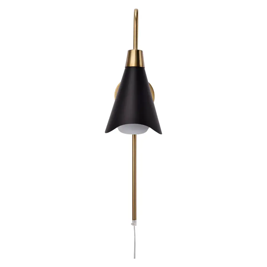 Tango 1-Light Wall Sconce in Matte Black with Burnished Brass - Image 3