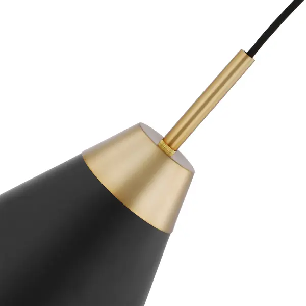 Tango Medium Pendant - Matte Black with Burnished Brass - Image 4