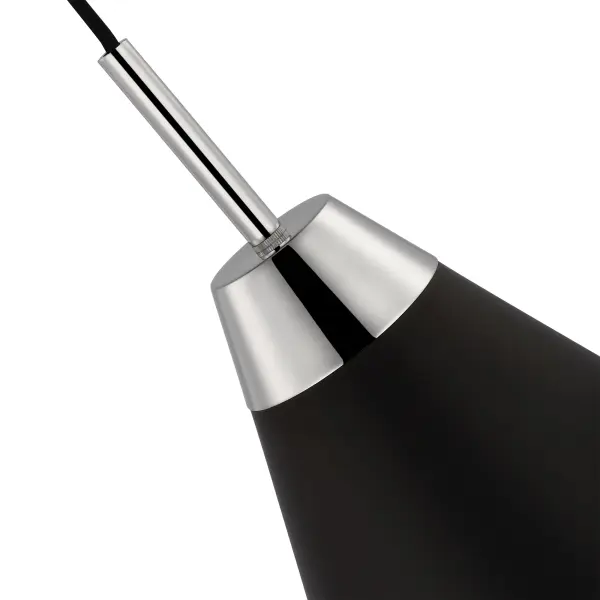 Tango Medium Pendant - Matte Black with Polished Nickel - Image 4