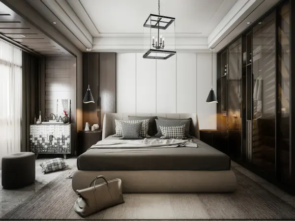 Tango Medium Pendant - Matte Black with Polished Nickel - Image 5