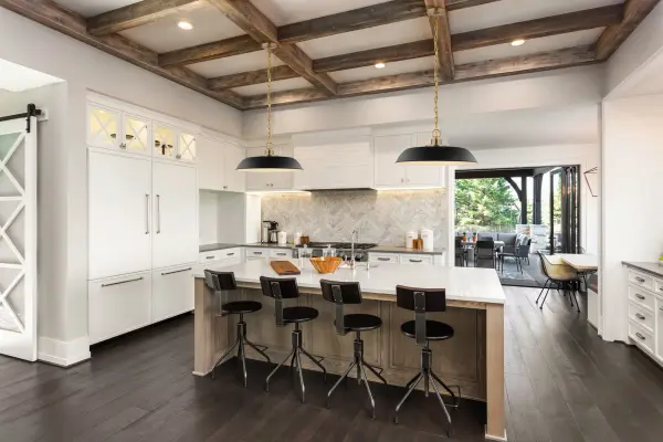 Colony Medium Pendant in Matte Black with Burnished Brass - Image 5