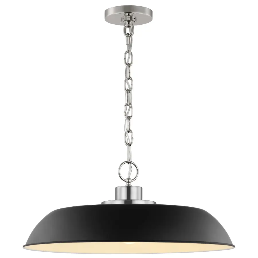Colony Medium Pendant - Matte Black with Polished Nickel - Image 2