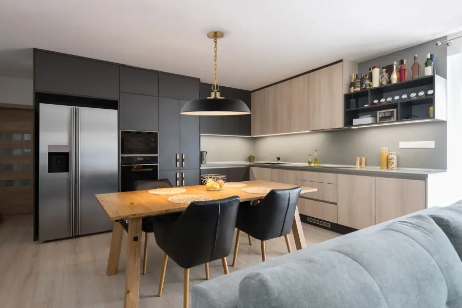 Colony Large Pendant - Matte White with Burnished Brass - Image 8