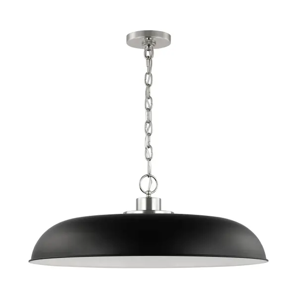 Colony Large Pendant - Matte Black with Polished Nickel - Image 1