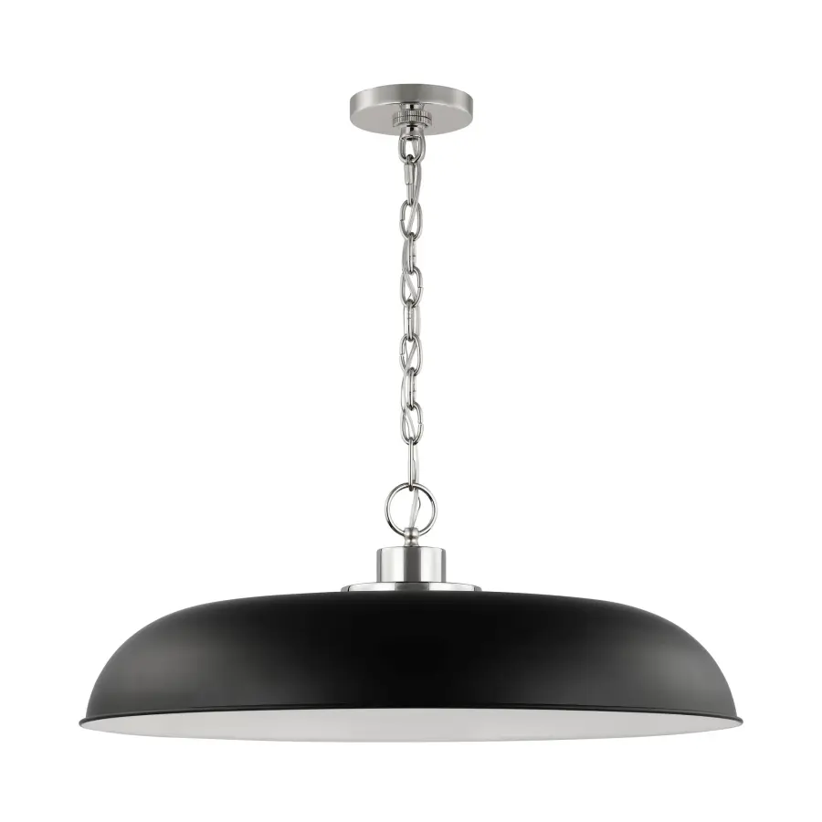 Colony Large Pendant - Matte Black with Polished Nickel - Image 1