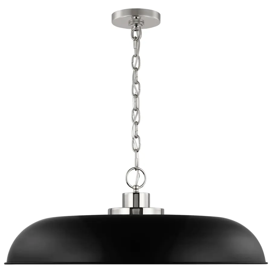 Colony Large Pendant - Matte Black with Polished Nickel - Image 3