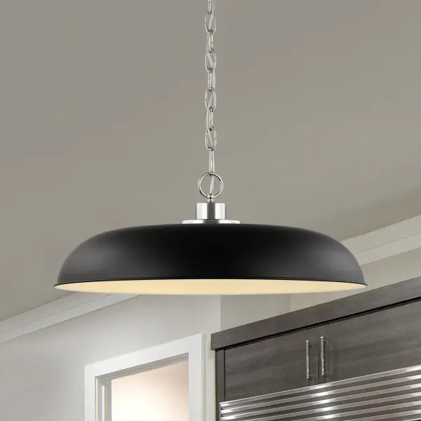 Colony Large Pendant - Matte Black with Polished Nickel - Image 6