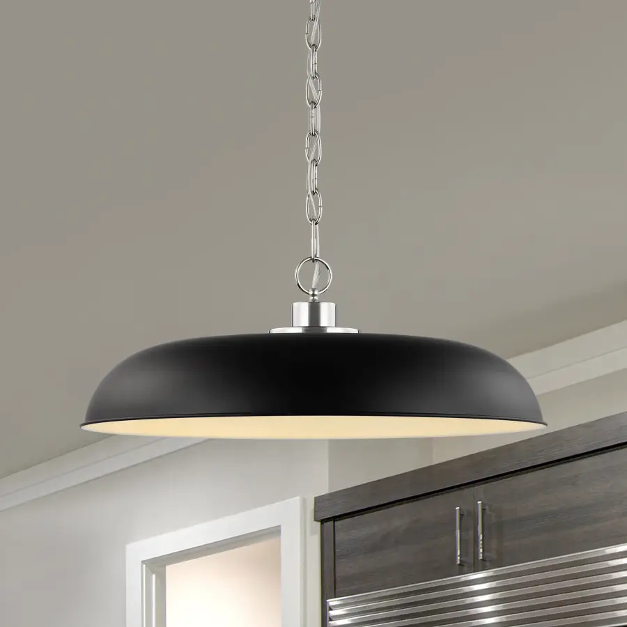 Colony Large Pendant - Matte Black with Polished Nickel - Image 6