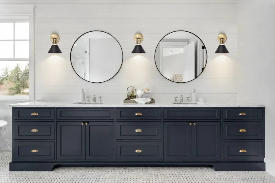 Outpost 1-Light Wall Sconce in Matte Black with Burnished Brass - Image 8