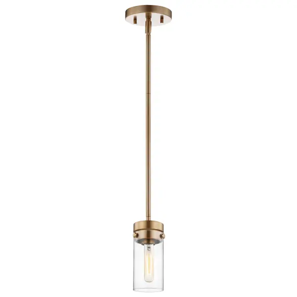 Intersection Mini Pendant - Burnished Brass with Clear Glass - Image 3