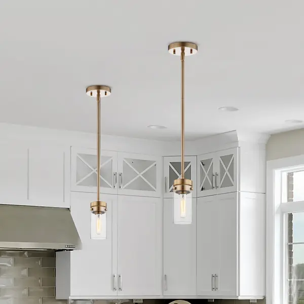Intersection Mini Pendant - Burnished Brass with Clear Glass - Image 5
