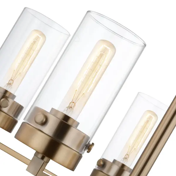 Intersection 5-Light Chandelier in Burnished Brass with Clear Glass - Image 5