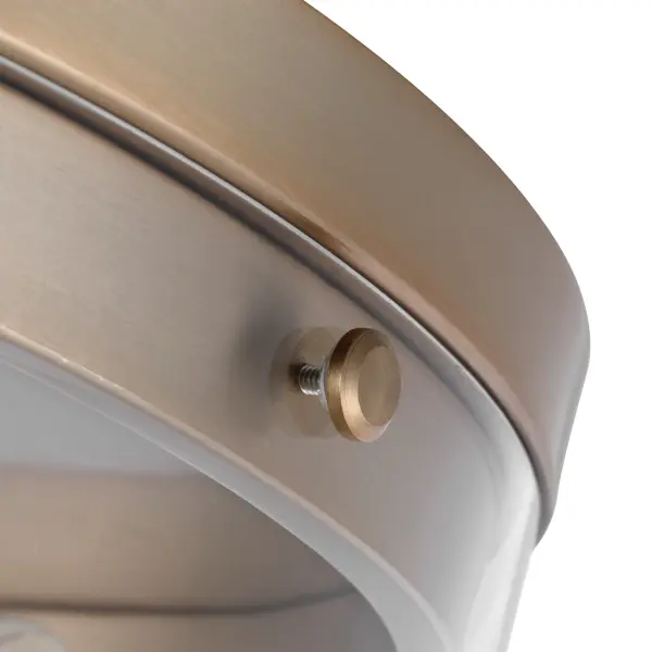 Intersection Large Flush Mount - Burnished Brass with Clear Glass - Image 4