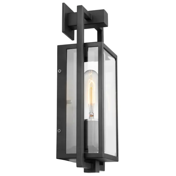 Exhibit Small Outdoor Wall Lantern in Matte Black - Image 4
