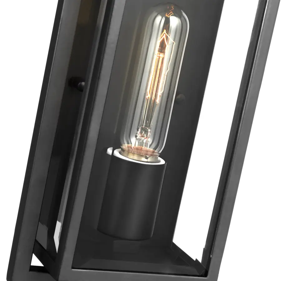 Exhibit Small Outdoor Wall Lantern in Matte Black - Image 6