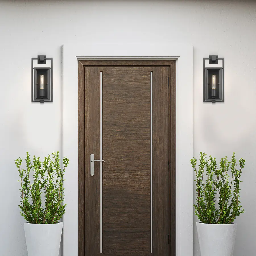 Exhibit Small Outdoor Wall Lantern in Matte Black - Image 9