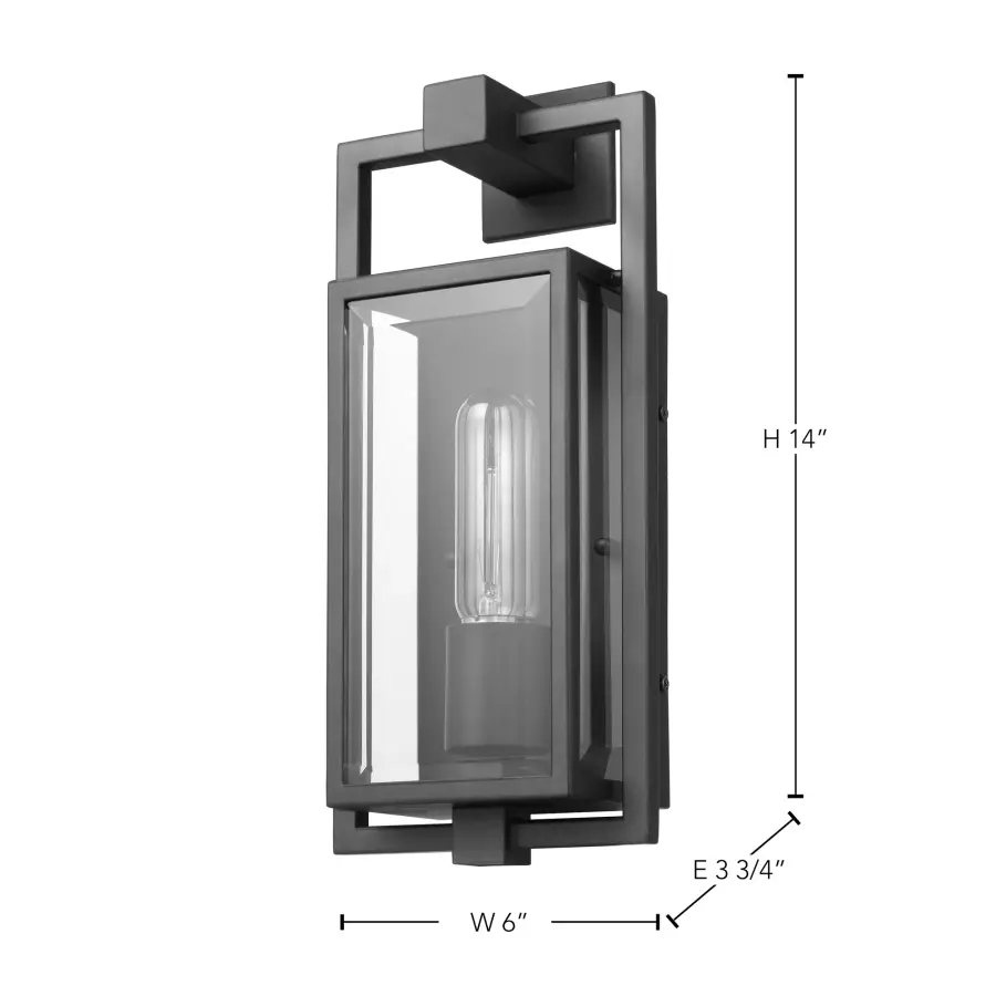 Exhibit Small Outdoor Wall Lantern in Matte Black - Image 10