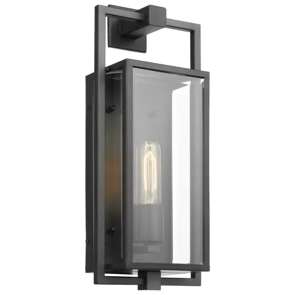 Exhibit Medium Outdoor Wall Lantern in Matte Black - Image 3