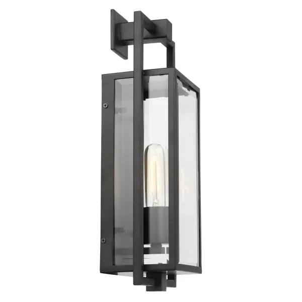 Exhibit Medium Outdoor Wall Lantern in Matte Black - Image 4
