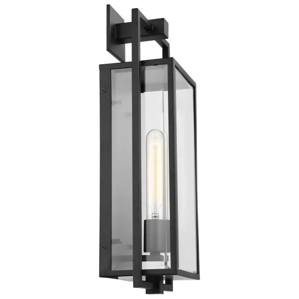 Exhibit Large Outdoor Wall Lantern in Matte Black - Image 4